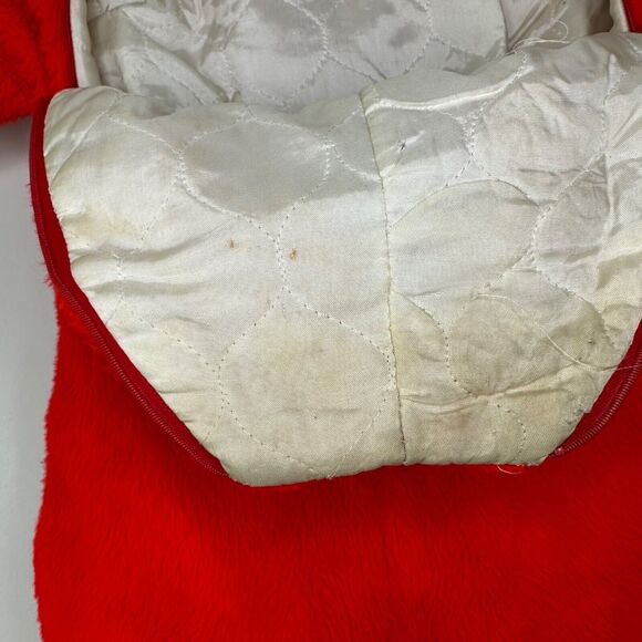 Vintage 60s Montgomery Ward‎ Baby One Piece Christmas Holiday Santa Hood Red - Picture 15 of 16